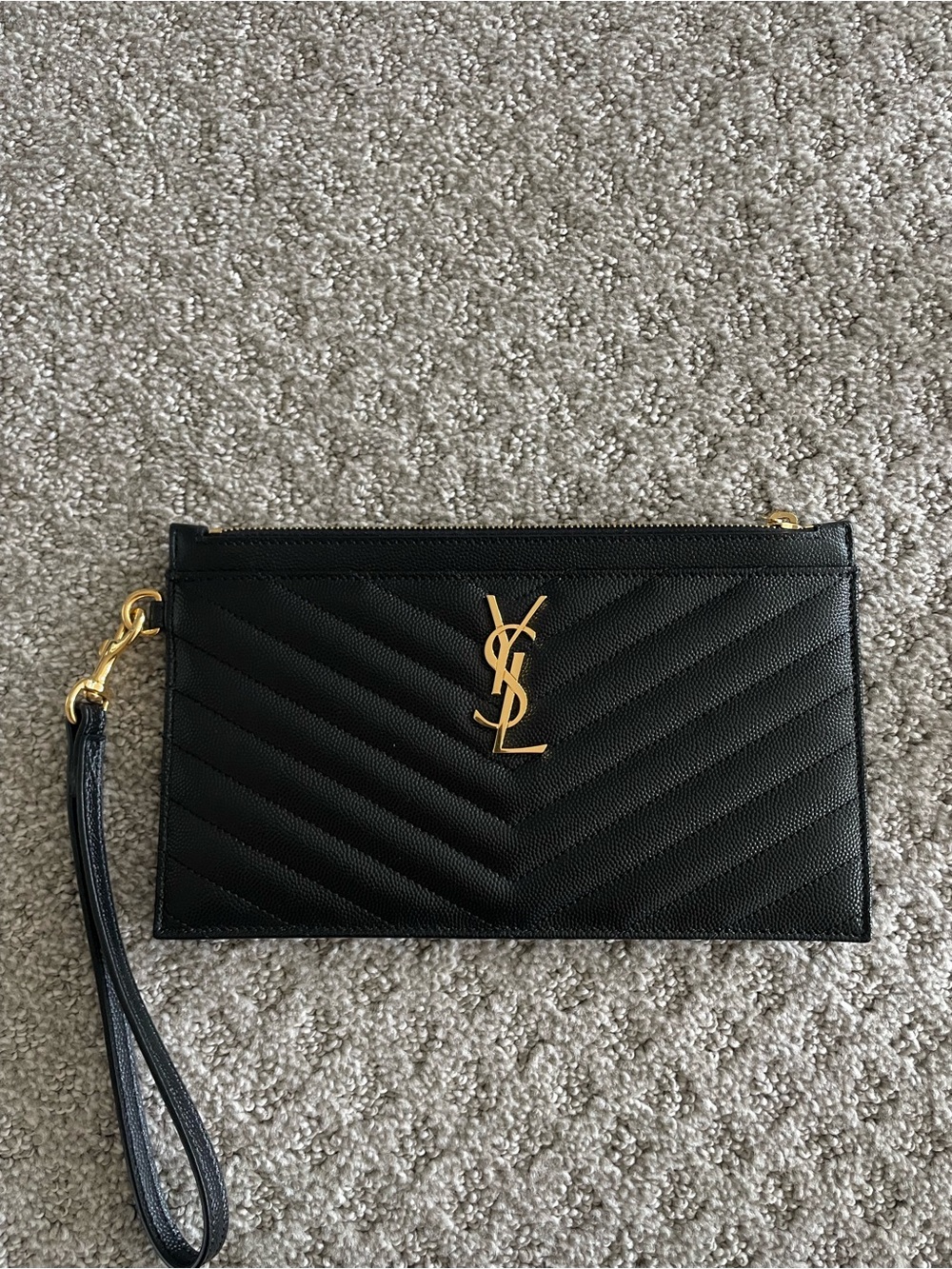 YSL Leather pouch/ wristlet